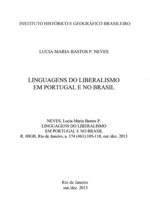 LINGUAGENS DO LIBERALISMO EM PORTUGAL E NO BRASIL