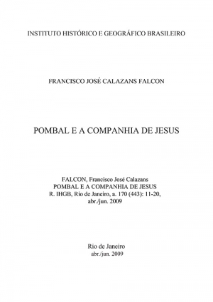 POMBAL E A COMPANHIA DE JESUS