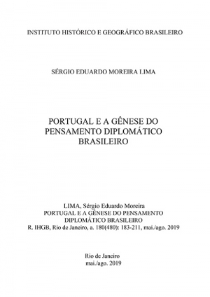 PORTUGAL E A GÊNESE DO PENSAMENTO DIPLOMÁTICO BRASILEIRO